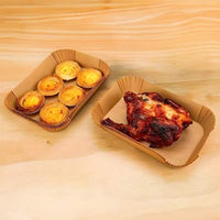 Hârtie de copt pentru friteuză cu aer - pentru cuptor fără ulei - dreptunghi - 14 x 22 cm - 50 buc / pachet