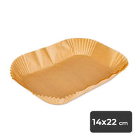 Hârtie de copt pentru friteuză cu aer - pentru cuptor fără ulei - dreptunghi - 14 x 22 cm - 50 buc / pachet