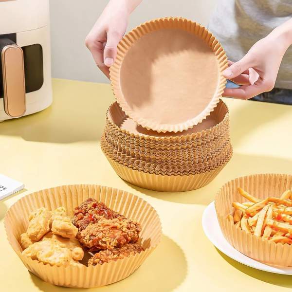 Hartie de copt pentru friteuza cu aer - rotunda - 20 cm - 50 buc/pachet