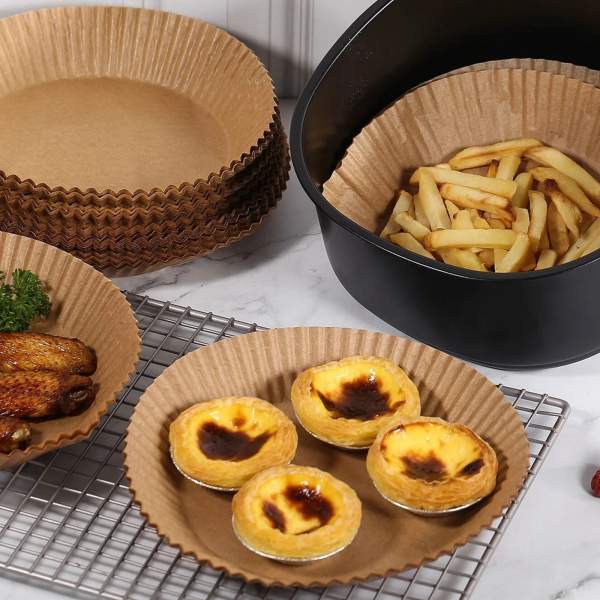 Hartie de copt pentru friteuza cu aer - rotunda - 23 cm - 50 buc/pachet
