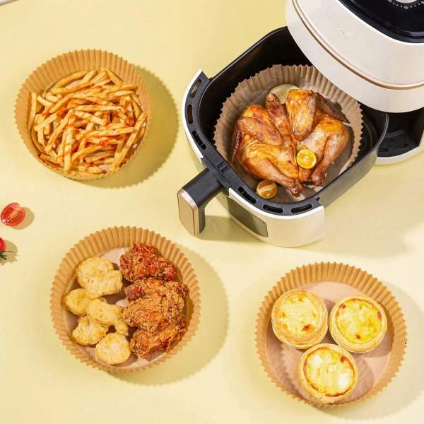 Hartie de copt pentru friteuza cu aer - rotunda - 23 cm - 50 buc/pachet