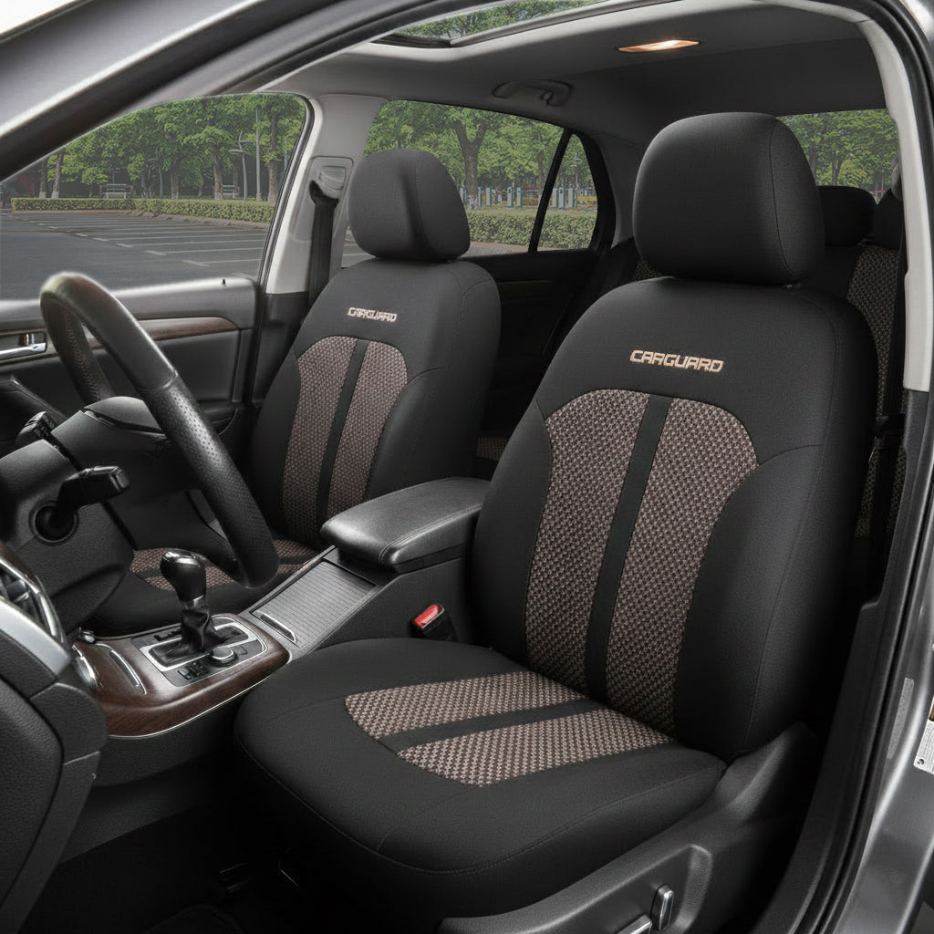 Huse universale premium pentru scaune auto bej+negru - CARGUARD