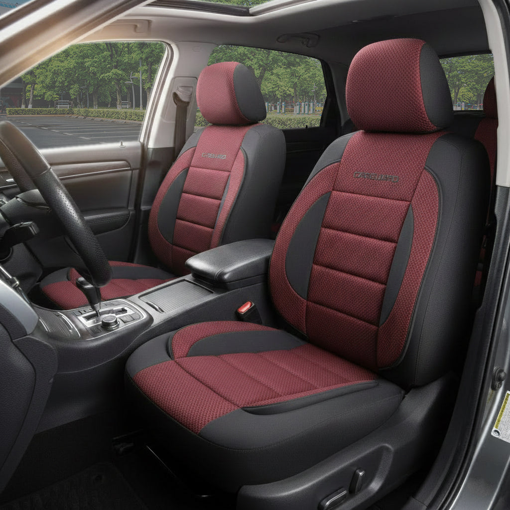 Huse universale premium pentru scaune auto rosu+negru - CARGUARD