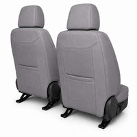 Huse auto premium 5 locuri Carguard Deluxe piele ecologică perforată - gri - negru