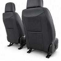 Huse auto premium 5 locuri Carguard Deluxe piele ecologică perforată - negru - rosu