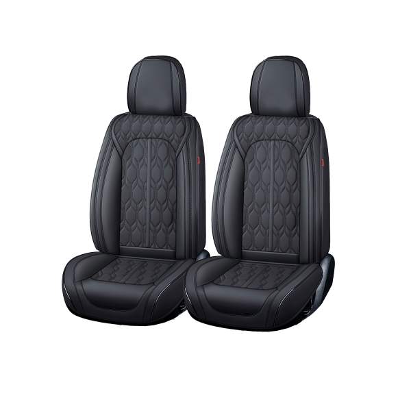 Huse auto premium 5 locuri Carguard Deluxe piele ecologică perforată - negru