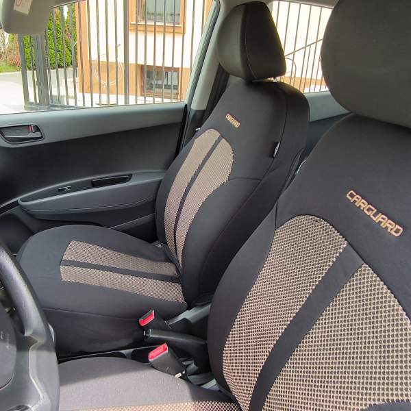 Resigilat - Huse universale premium pentru scaune auto bej+negru - CARGUARD