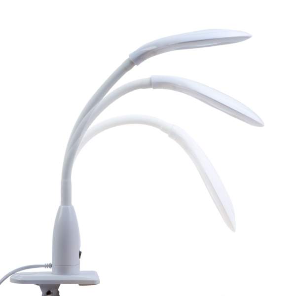 Lampă LED de birou cu lupă - alb