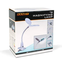 Lampă LED de birou cu lupă - alb