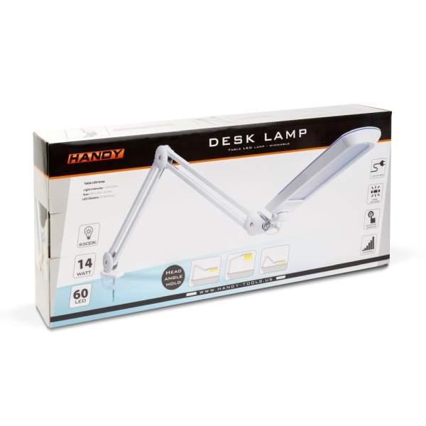 Lampă LED de masă - reglabilă - metal - alb