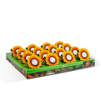 Lampă solară - Floarea soarelui - 2 LED-uri albe - 5 x 8 x 8,6 cm
