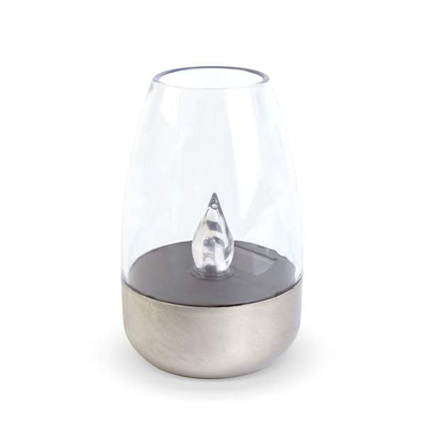 Lampă solară - lumănare - efect de flacără - 1 LED alb cald - 6 x 9 cm