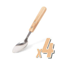 Linguri pentru grătar - 4 buc - cu maner din lemn