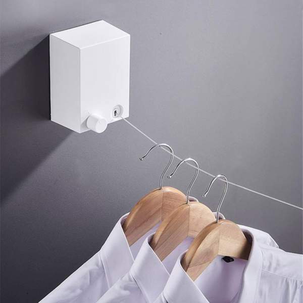 Linie de uscare rufe montat pe perete - extensibil - 4