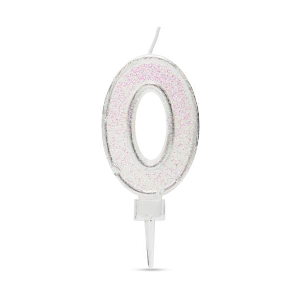 Lumânare pentru tort în forma cifrei 0