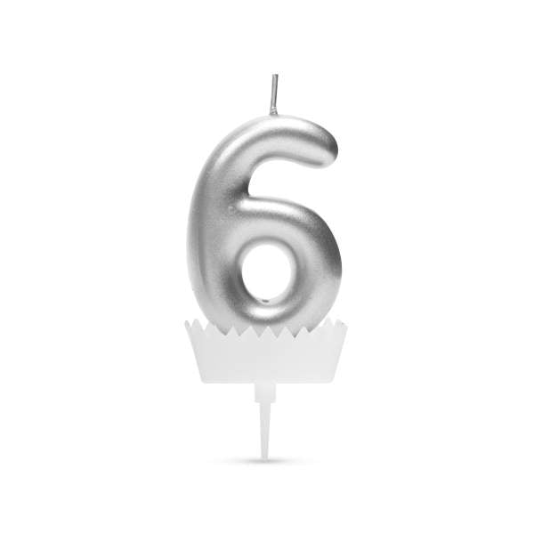 Lumânare pentru tort în forma cifrei 6