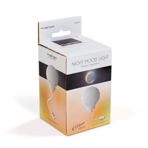Lumină de noapte - Lună - Alb cald - USB
