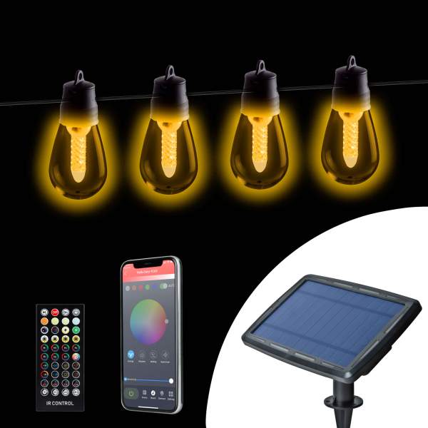 Lumină solară inteligentă - 25 LED-uri albe - temperatură de culoare reglabilă - 13