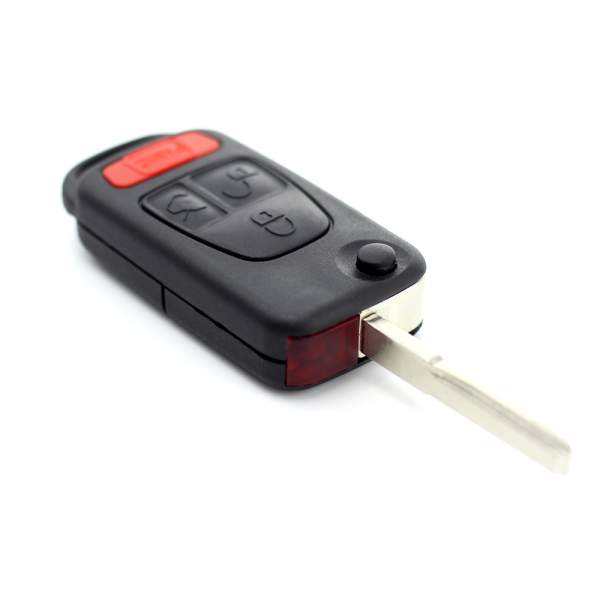Resigilat - Mercedes Benz - Carcasa tip cheie briceag cu 3 butoane, buton panica, lama 2 "piste"