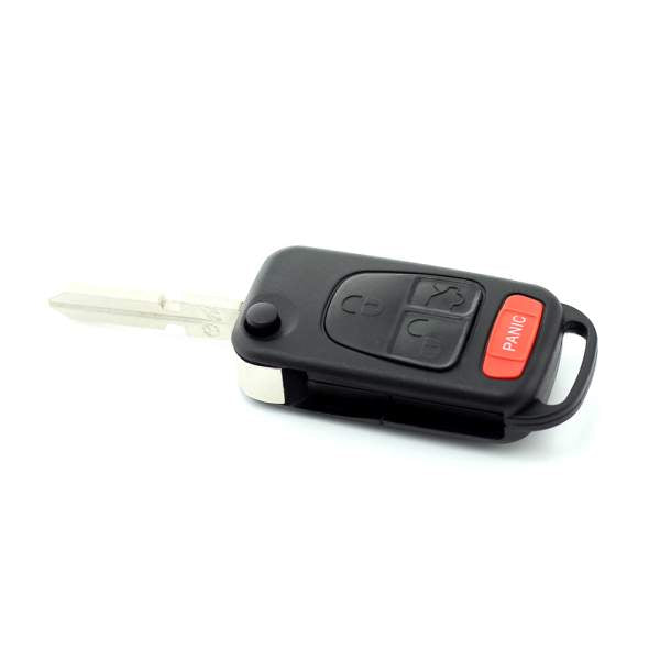 Mercedes Benz - Carcasa tip cheie briceag cu 3 butoane, buton panica, lama 4 "piste"