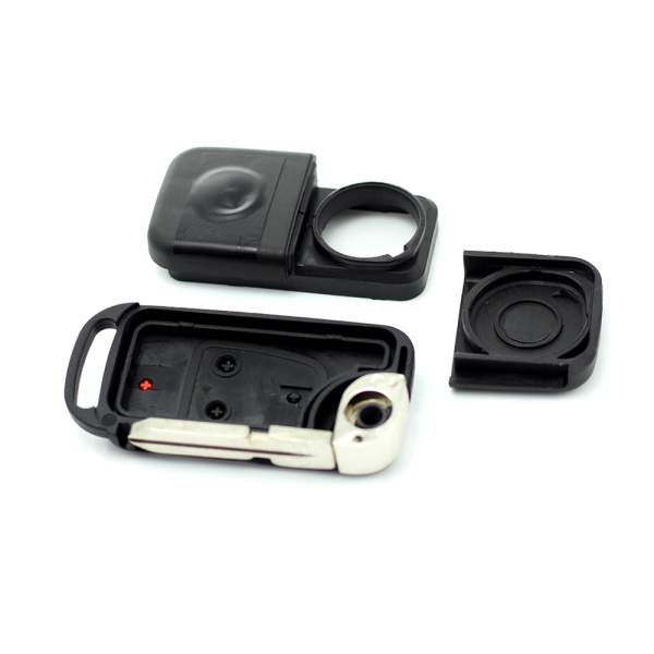 Mercedes Benz - Carcasa tip cheie briceag cu 3 butoane, buton panica, lama 4 "piste"