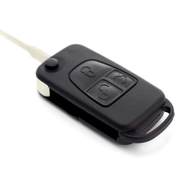 Mercedes Benz - Carcasa tip cheie briceag cu 3 butoane, lama 2 "piste"
