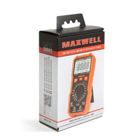 Multimetru digital Maxwell MX 25223 cu tester baterie, masurare temperatura + functie lumina de lucru