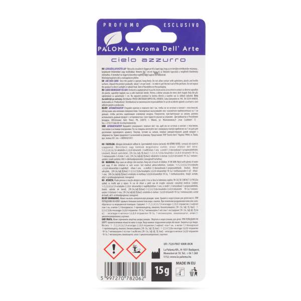 Odorizant Auto Paloma Aroma Del 'Arte Cielo Azzuro