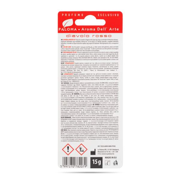 Odorizant Auto Paloma Aroma Del 'Arte Rosso