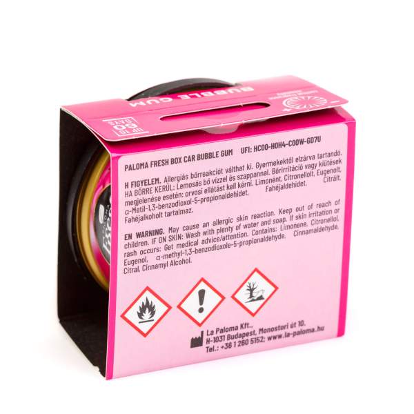 Odorizant auto Paloma Fresh Box Bubble Gum 25g