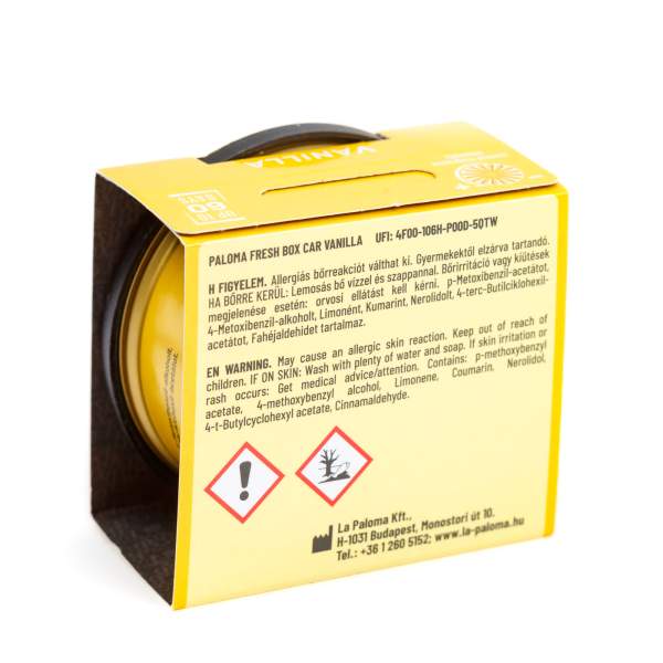 Odorizant auto Paloma Fresh Box Vanilla 25g