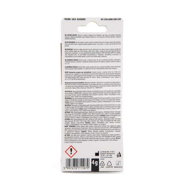Odorizant auto Paloma Gold Fresh Fruit - Blueberry