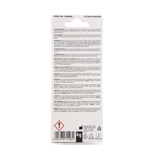 Odorizant auto Paloma Gold Fresh Fruit - Strawberry