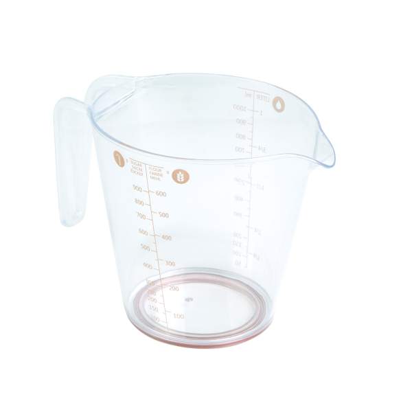 Pahar de măsură - 1L - plastic - culoare piersică - 19 x 11,5 x 14 cm