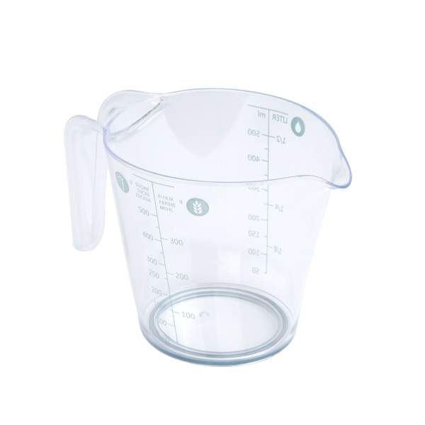 Pahar de măsură - 500 ml - plastic - gri - 16 x 9,7 x 11 cm