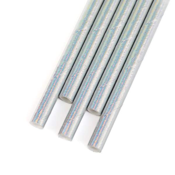 Paie de hartie - irizate - 197 x 6 mm - 25 buc/pachet