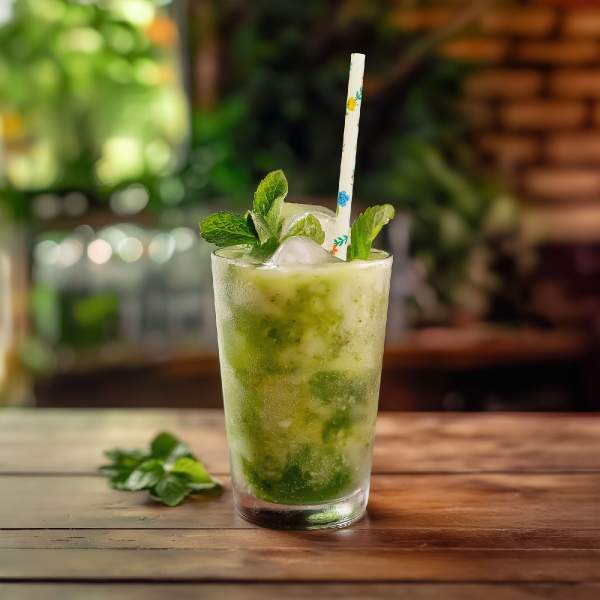 Paie din hârtie - model floral - 197 x 6 mm - 25 buc / pachet