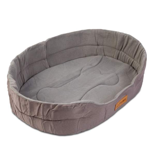 Pat pentru câini - 100 x 68 x 15 cm - gri