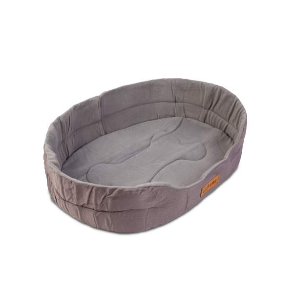 Pat pentru câini - 40 x 30 x 11 cm - gri
