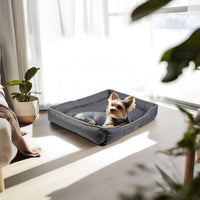 Pat pentru câini - 48 x 35 x 8 cm - gri