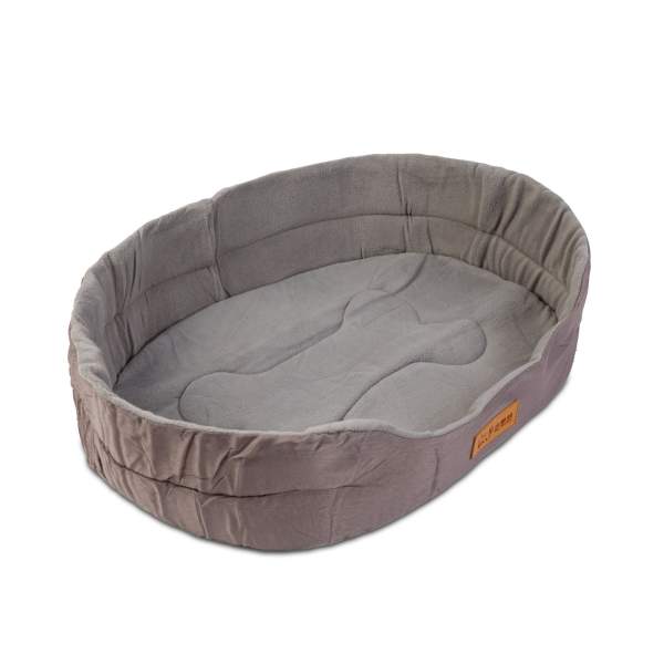 Pat pentru câini - 67 x 50 x 12 cm - gri