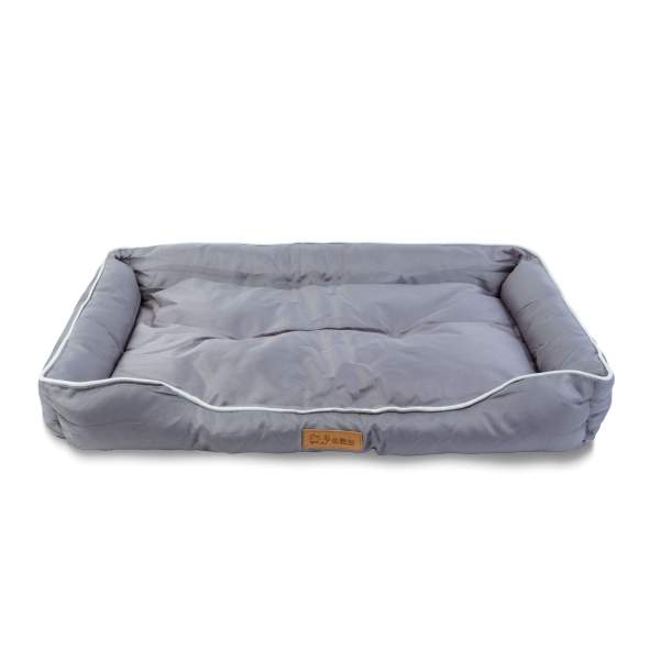 Pat pentru câini - 87 x 59 x 13 cm - gri