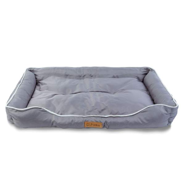 Pat pentru câini - 100 x 67 x 15 cm - gri