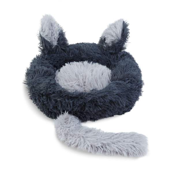 Pat pentru pisici - rotund - 40 cm - negru