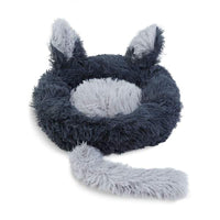 Pat pentru pisici - rotund - 40 cm - negru