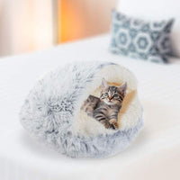 Pat pentru pisici - rotund - 50 cm - gri