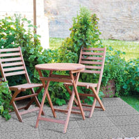 Paviment pentru gradină - model piatră - plastic - 29 x 29 cm - gri - 4 buc/pachet