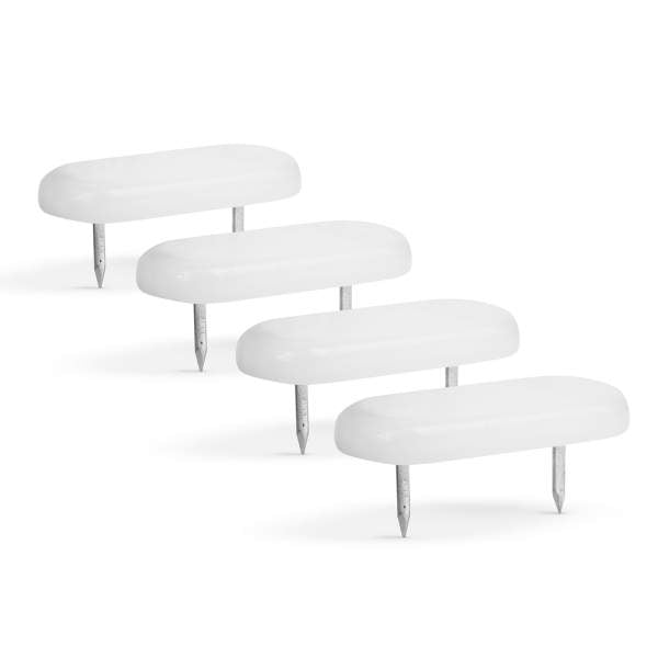 Picior alunecos pentru mobilă - alb - 43 x 18 mm - 4 buc