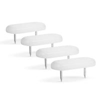 Picior alunecos pentru mobilă - alb - 43 x 18 mm - 4 buc