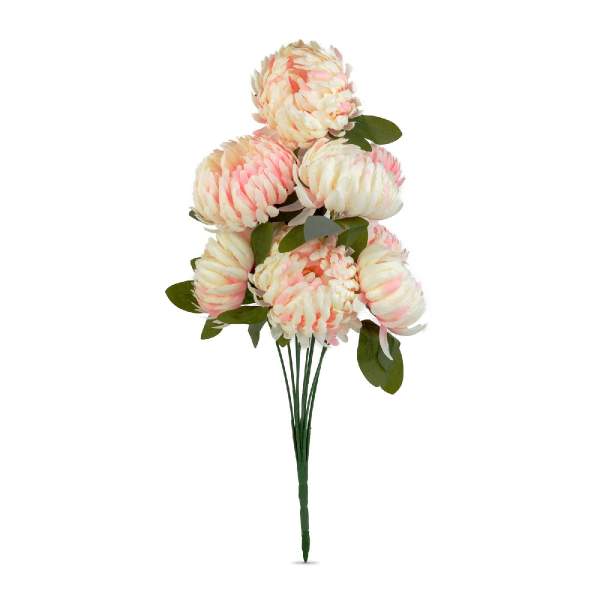 Plantă artificială decorativă - Crizantemă roz - 12 x 58 cm